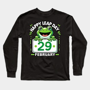 February 29th Leap Day Frog Funny Matching Leap Year 2024 Long Sleeve T-Shirt